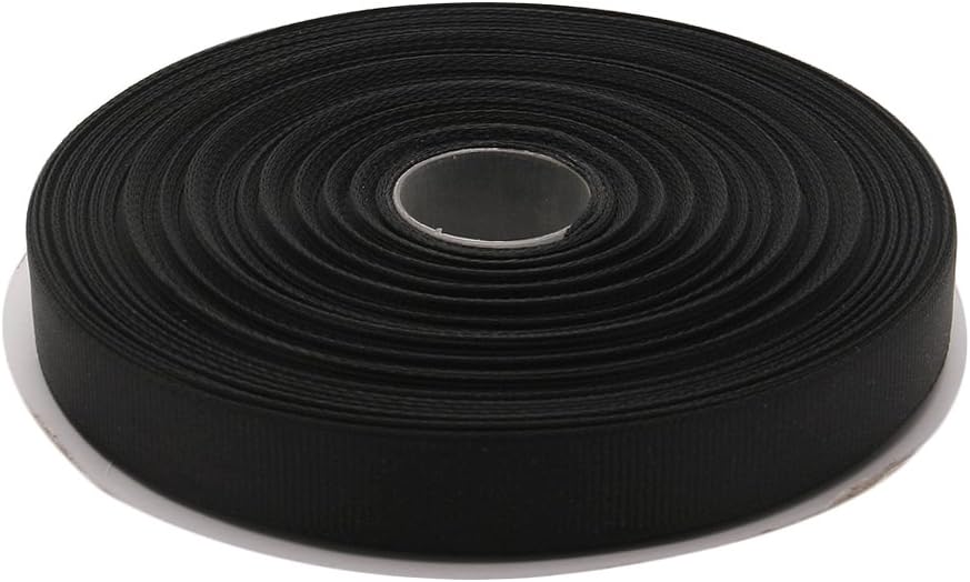 Topenca Supplies 5/8 Inches x 50 Yards Double Face Solid Grosgrain Ribbon Roll, Black