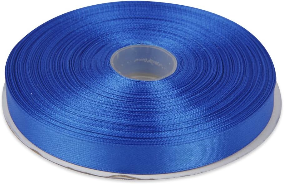 5/8 Inches x 50 Yards Double Face Solid Satin Ribbon Roll, Royal Blue