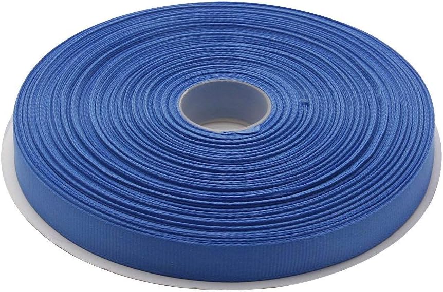 Topenca Supplies 1/2 Inches x 50 Yards Double Face Solid Grosgrain Ribbon Roll, Blue