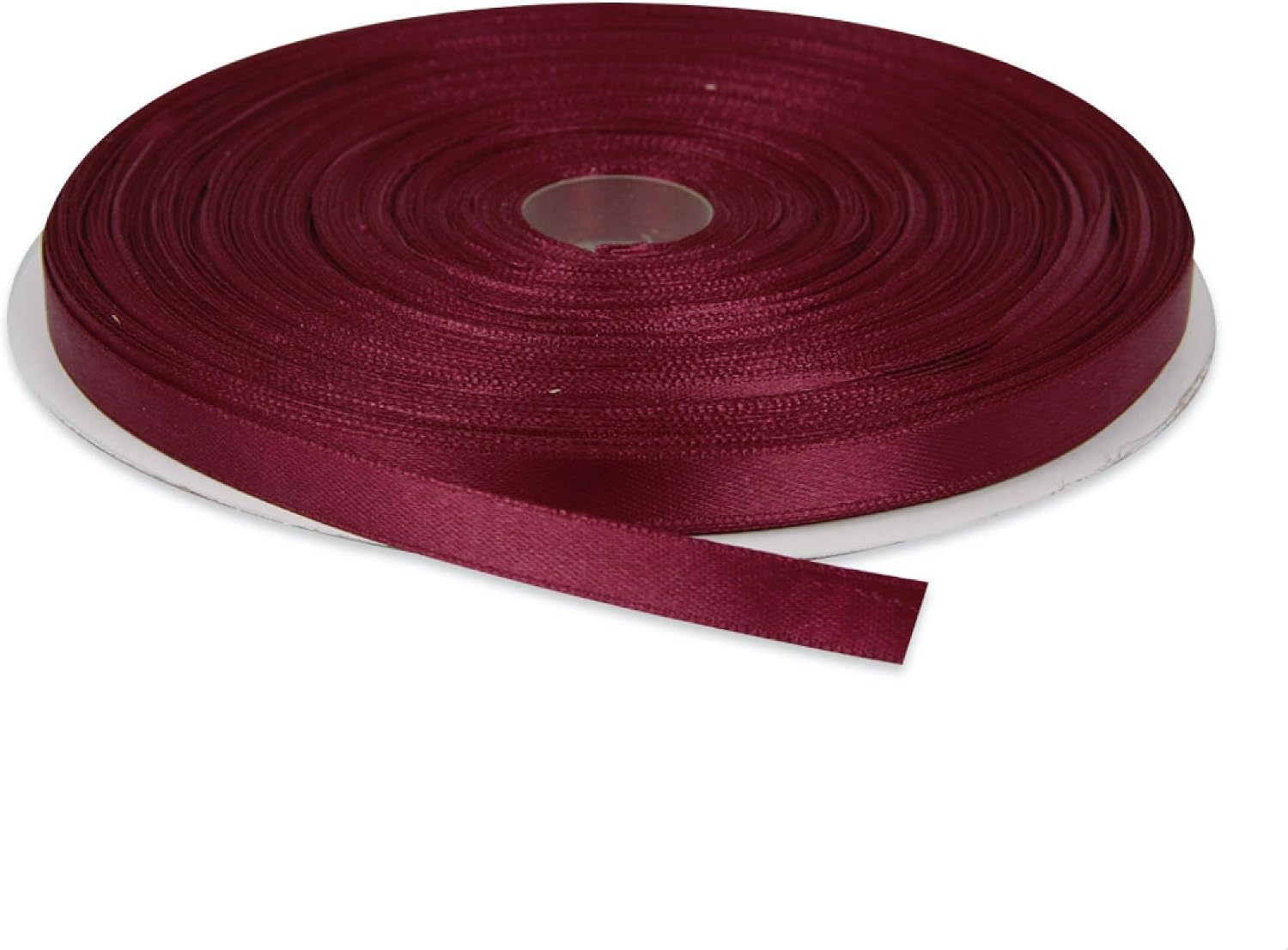 Topenca Supplies 3/8 Inches x 50 Yards Double Face Solid Satin Ribbon Roll, Burgundy