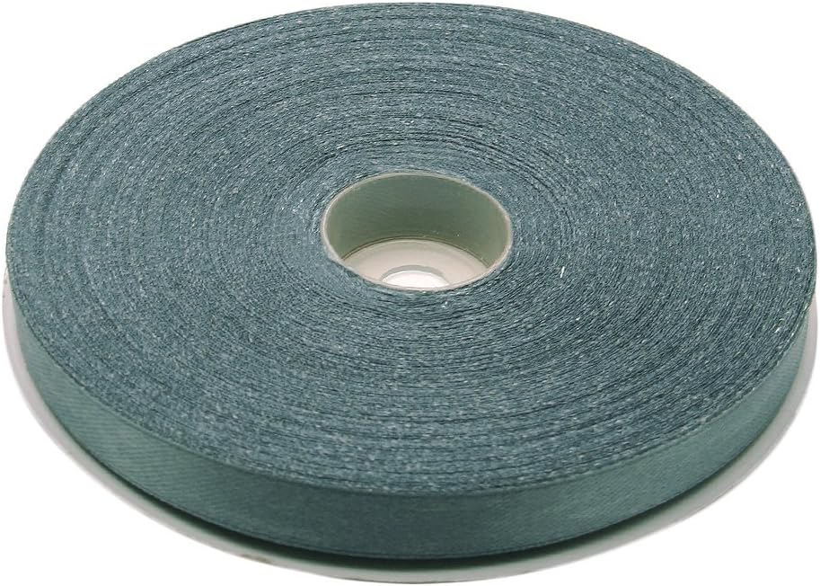 Topenca Supplies 3/8 Inches x 50 Yards Double Face Solid Satin Ribbon Roll, Grey
