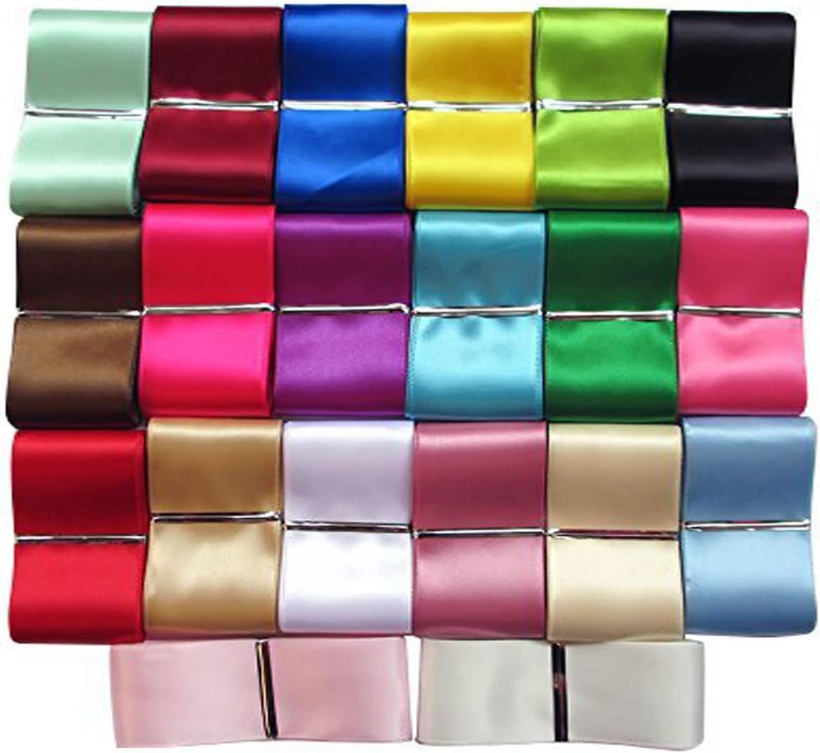 Topenca Supplies Orange Ribbon Roll 1 Inch x 50 Yards Double Face Solid, 100% Polyester Ribbon for Gift Wrapping, Crafts, Hair and Multiple Decorations