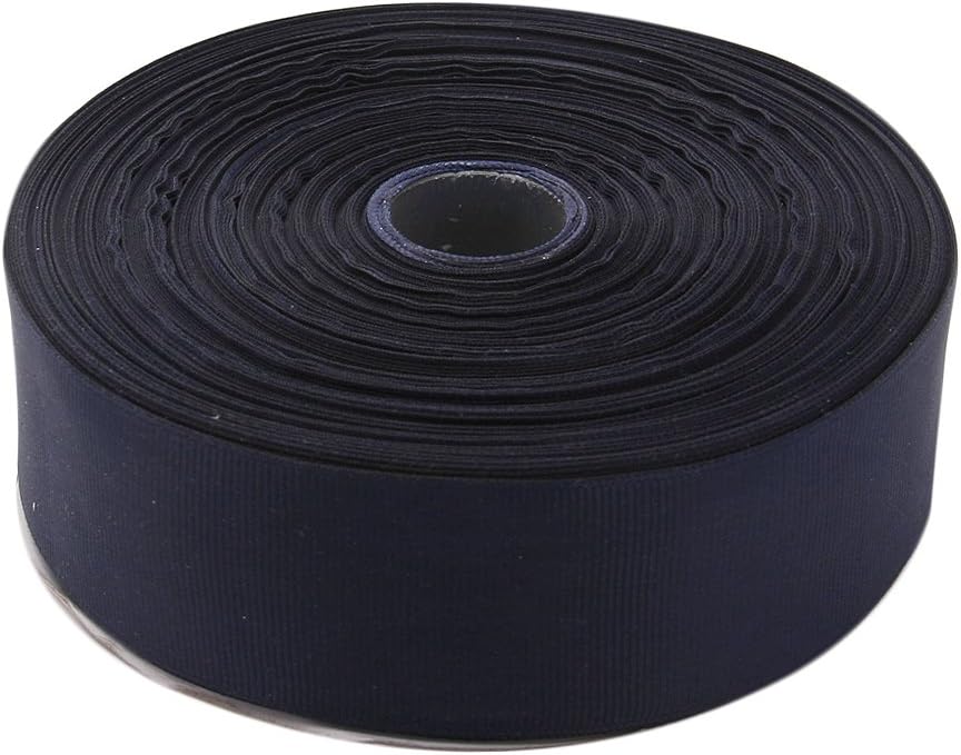 1-1/2 Inches x 50 Yards Double Face Solid Grosgrain Ribbon Roll, Navy Blue