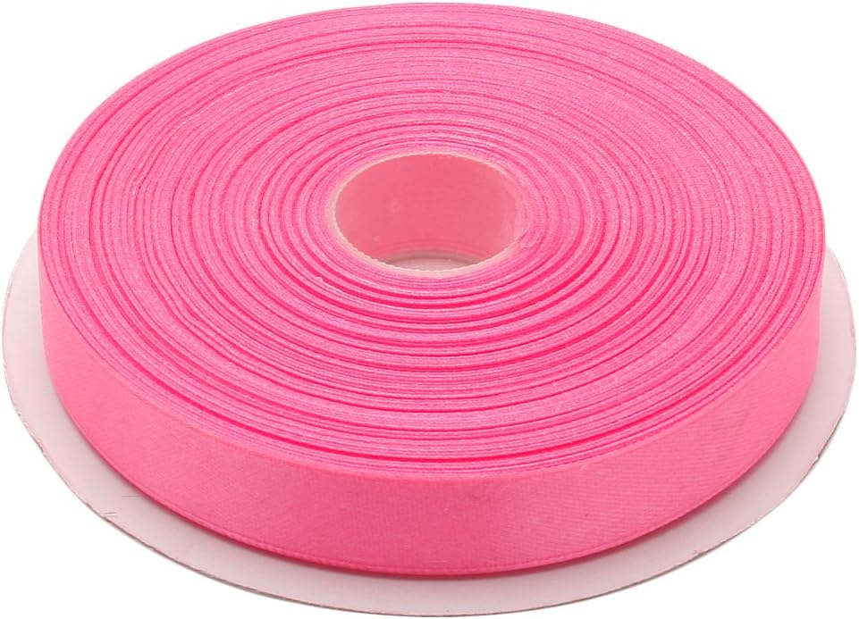 5/8 Inches x 50 Yards Double Face Solid Satin Ribbon Roll, Pink